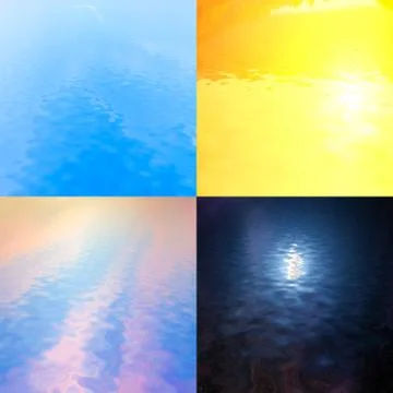 Sky reflected in water Fotos Stock