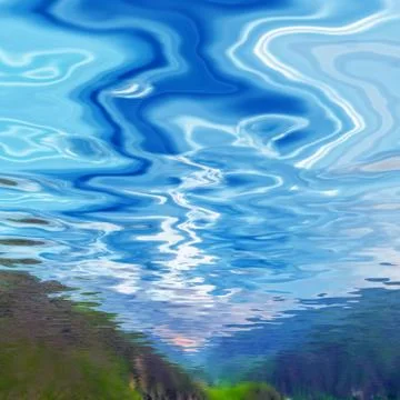Sky reflected in water Stock-Fotos