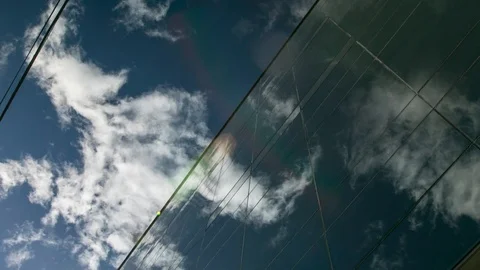 Sky reflected in windows Video stock 104831989