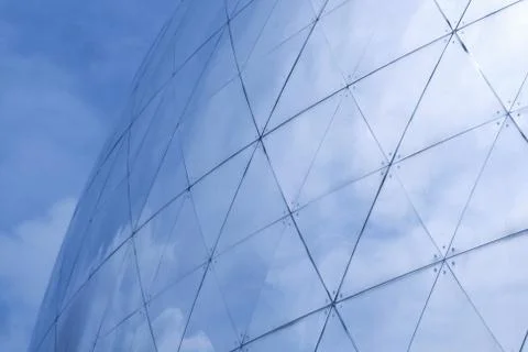 Sky reflecting in building Stock Photos