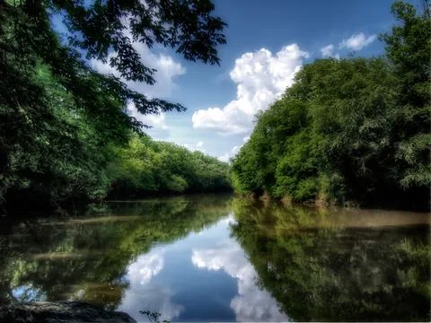 A sky reflection. 스톡 사진
