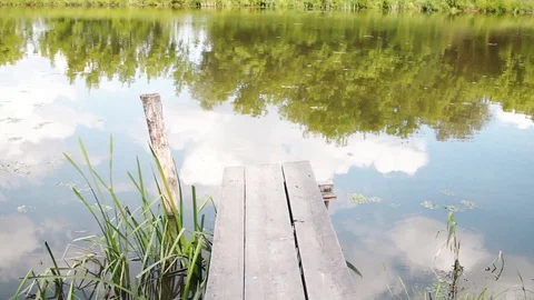 Sky Reflection In The Water Stock Footage 90256366