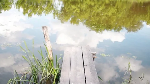Sky Reflection In The Water Stock Footage 90256429