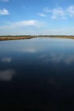 Sky reflections on the lake Stock Photos