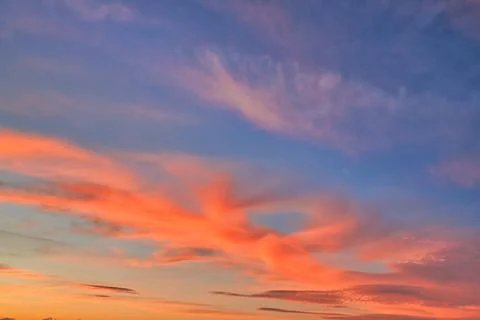 Sky Replacement Sunset The Fire of The Skies Stock Photos