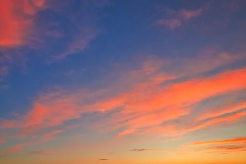 Sky Replacement Sunset Hot Clouds Stock Photos
