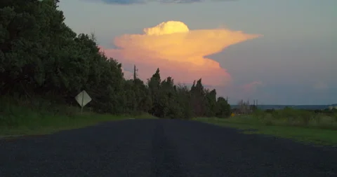 Sky Road Stock Footage 134544316