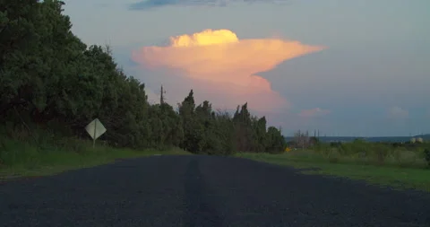 Sky Road Time Lapse Stock Footage 134542914