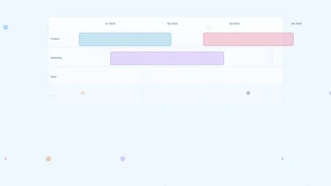 Sky Roadmap Timeline Planning Quarter Flat Design Loop Stock Footage 342605969