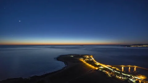 Sky rotation over the island Stock Footage 147432665