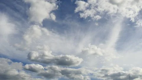 Sky with running clouds, time lapse Stock Photos