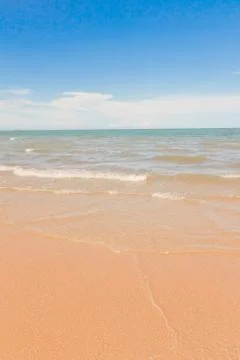 Sky sand of beach Stock Photos