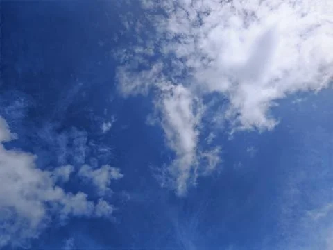 Sky with scattered clouds Stock Photos