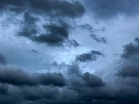 Sky scene, dark storm clouds before rain Stock Photos