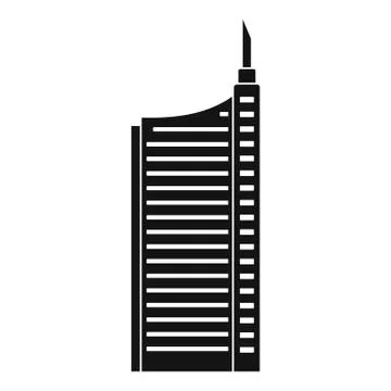 Sky scraper icon, simple style Stock Illustration