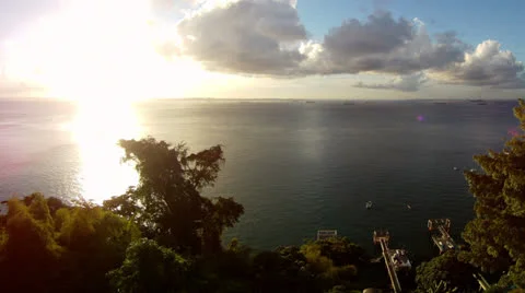 Sky, Sea and Trees - Lower Time Lapse - Salvador/Brazil Stock Footage 23716995