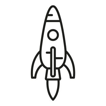 Sky shuttle icon outline vector. Space fire Stock Illustration