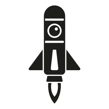 Sky shuttle icon simple vector. Space fire Stock Illustration