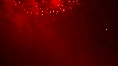 In the sky, solo fireballs explode Stock Footage 86127639