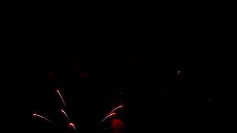Sky spectacle unfurls, celestial fireworks paint heavens beautifully, colorful Stock Footage 320268463