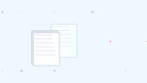 Sky Stack Papers Digital Convert Automate Flat Design Loop 動画素材 342606242