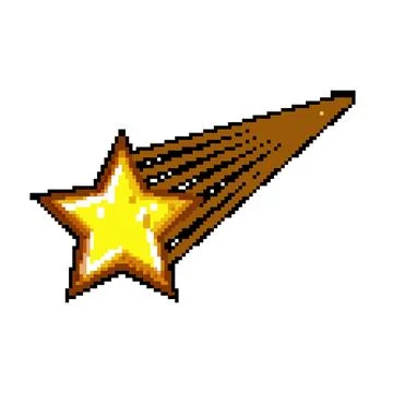 Sky star shoot pixel art vector illustration Stock Illustration