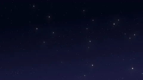 Sky stars. Starry night sky, stars twinkle shine. Stock Footage