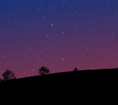 Sky stars trails Stock-Illustration