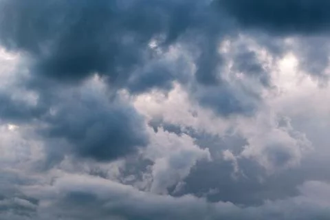 In the sky the storm clouds, and the clouds. Bad weather. Stock Photos