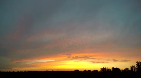 The sky before a storm. Clouds in the field. Stock Footage 68631800