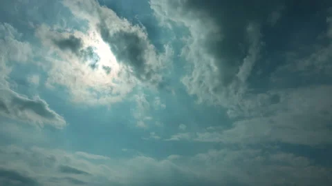 Sky Storm Clouds Time-lapse and Sun  Stock Footage 228452628