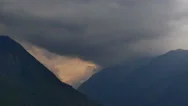 Sky Storm Moving Clouds Mountain Nature Background Time-Lapse Hd Video Stock Footage