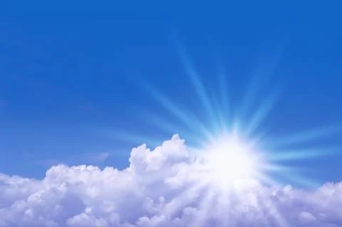 Sky sun background Illustrazione stock