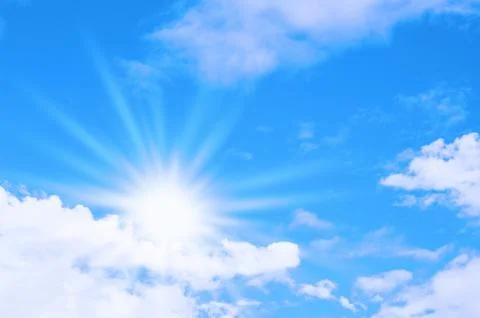 Sky sun background Illustrazione stock