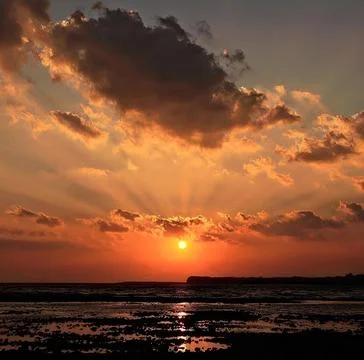 Sky sun clouds Stock Photos