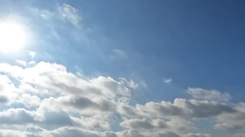 Sky Sun Clouds Real Time Stock Footage 170427836