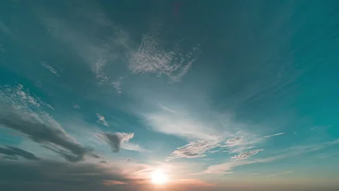 Sky with sun daytime timelapse Stock Footage 167061532