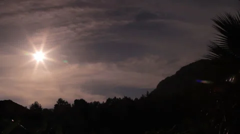 The sky, sun, house, trees Stock Footage 41980636