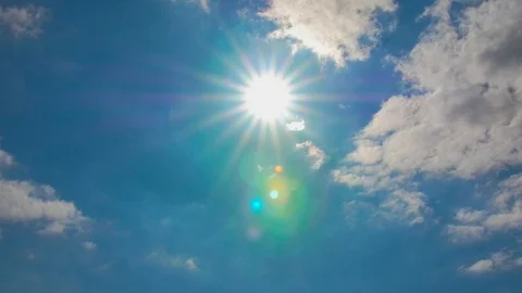 Sky Sun Lens Flare 2 Stock Footage 112349671