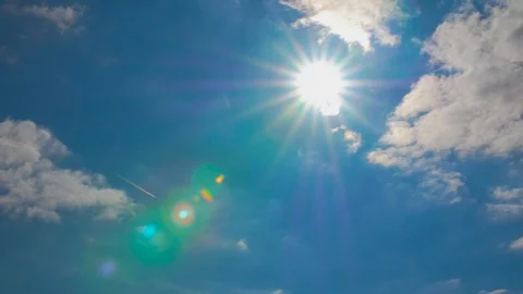 Sky Sun Lens Flare 3 Stock Footage 112353353