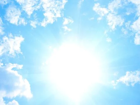 Sky with sun Stock Photos