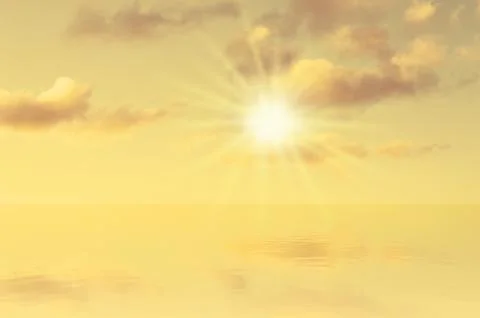 Sky sun sea background Illustrazione stock