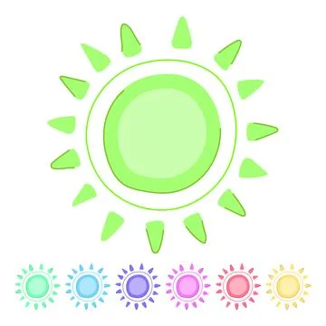 Sky sun vector cartoon graphic Stock Illustration