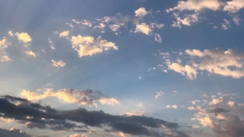 The sky with the sunlight and clouds Video stock 229386536