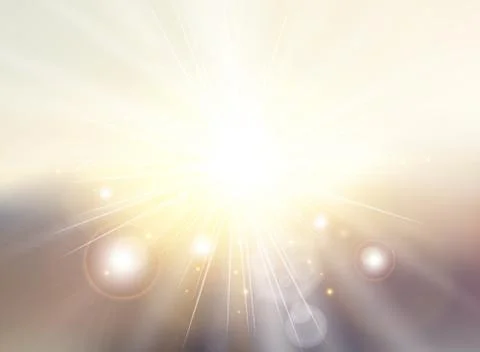 Sky with sunlight rays twilight blurred gradient abstract background landscap Stock Illustration