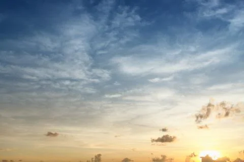 Sky in sunrise Stock Photos