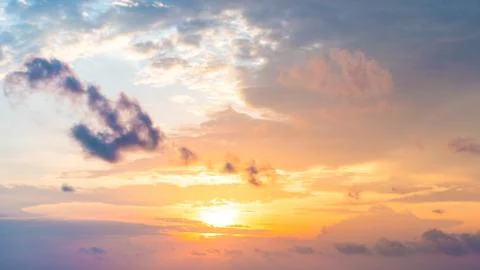 Sky sunset Background Stock Photos