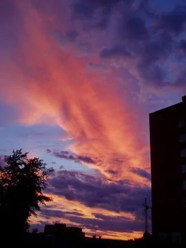 Sky sunset cloud Architecture orange color building exterior built structure Stock Photos
