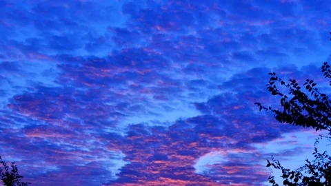 Sky sunset clouds  pink dawn Stock Footage 85209069