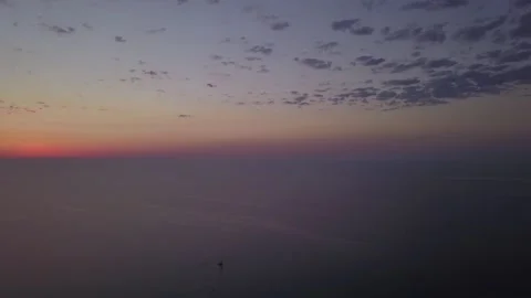 SKY SUNSET DRONE SHOT | SICILY | CINEMATIC AERIAL 2K Stock Footage 144156765